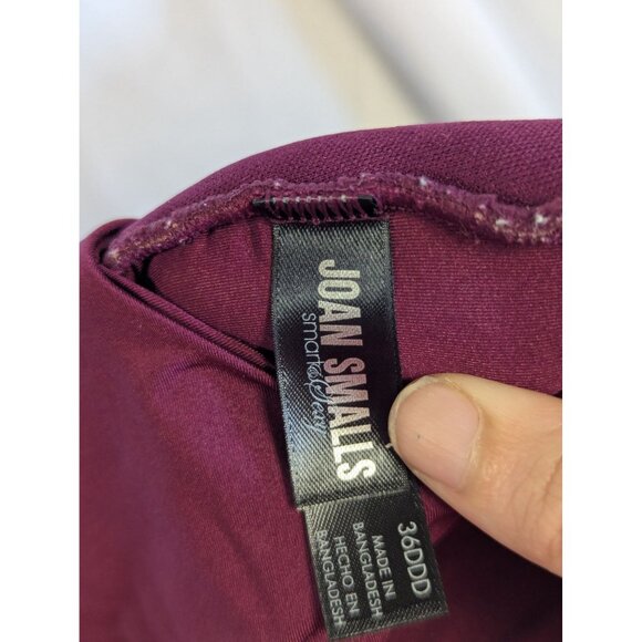 Joan Smalls Smart Sexy Burgundy Racerback Tie-Front Bikini Top 36DDD Nylon/Spand - Picture 4 of 4